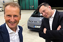 Илон Маск испытал электрокар Volkswagen ID.3