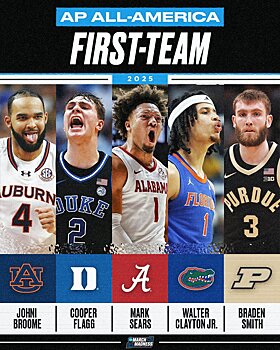 Флэгг, Брум, Смит, Сирс и Клэйтон – в 1-ой символической пятерке NCAA. Россияне не попали в сборные сезона