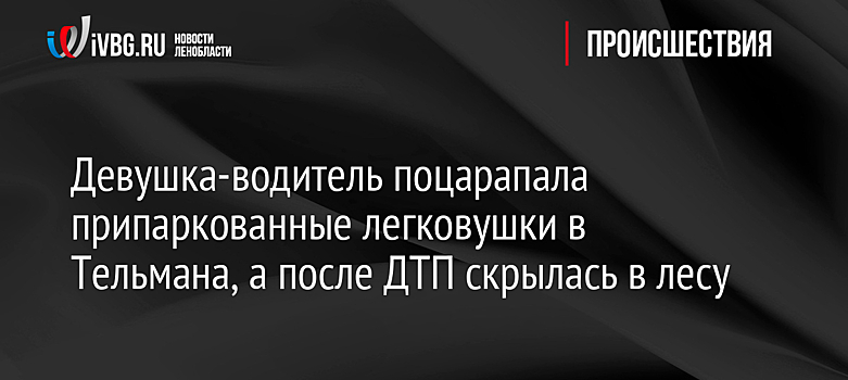 Девушка-водитель поцарапала припаркованные легковушки в Тельмана, а после ДТП скрылась в лесу