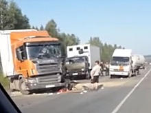 ДТП с тремя фурами парализовало движение на Пермском тракте