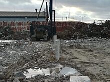 На мосту ЖБИ в Кургане начали устанавливать сваи