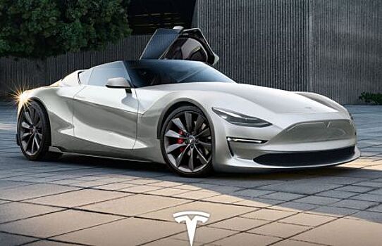 Представлен рендер Tesla Roadster 2019