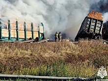 Столкнувшийся с поездом грузовик под Смоленском выехал на красный свет