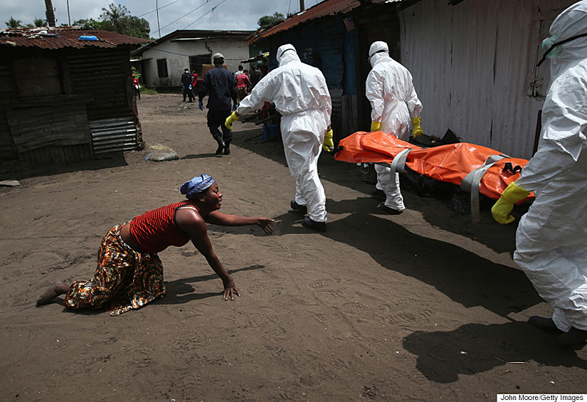 Cерия фотографий Мура, посвященных эпидемии вируса Эбола.