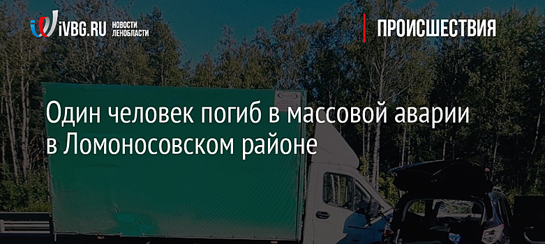 Один человек погиб в массовой аварии в Ломоносовском районе