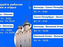 С марта появятся дополнительные рейсы из Вологды в Москву и Санкт-Петербург