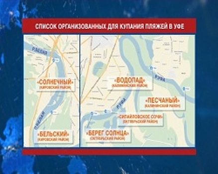 В Уфе утвердили список пляжей, организованных для купания