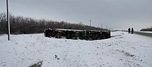 В Новосергиевском районе с дороги слетел грузовик «МАН»