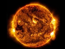 На Солнце произошла сильная вспышка