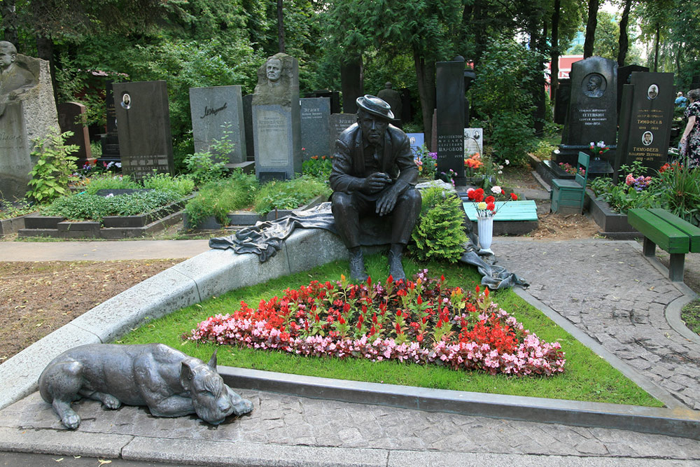 Могила Юрия Никулина, Новодевичье кладбище, Москва, Россия, Европа