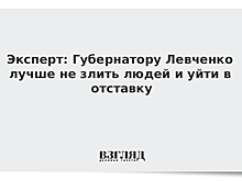 Эксперт: Губернатору Левченко лучше не злить людей и уйти в отставку