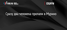 Сразу два человека пропали в Мурино