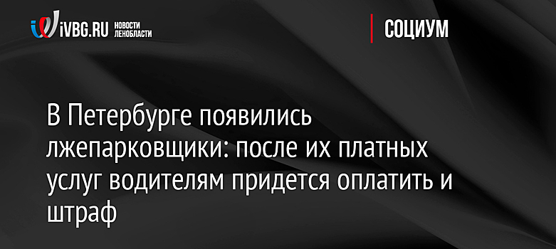 В Петербурге появились лжепарковщики: после их платных услуг водителям придется оплатить и штраф