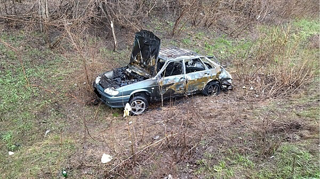 Двое детей пострадало: в Самарской области легковушка вспыхнула в кювете после ДТП