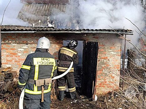 В Льговском районе Курской области сгорела баня