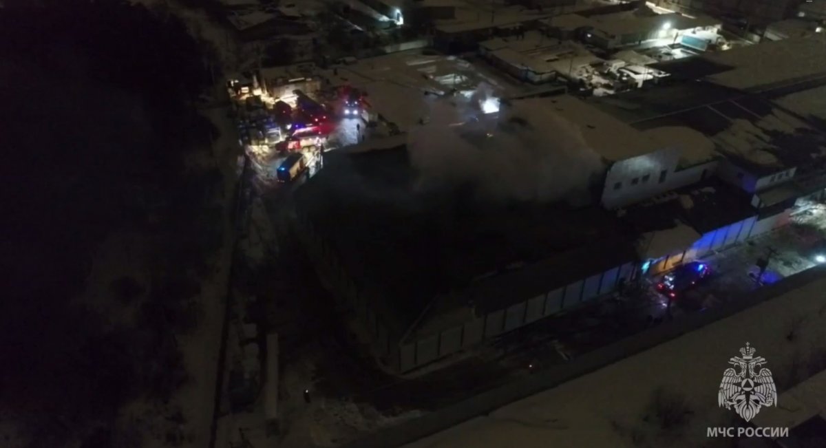Ликвидировано открытое горение на складе мясоперерабатывающего комбината в Химках