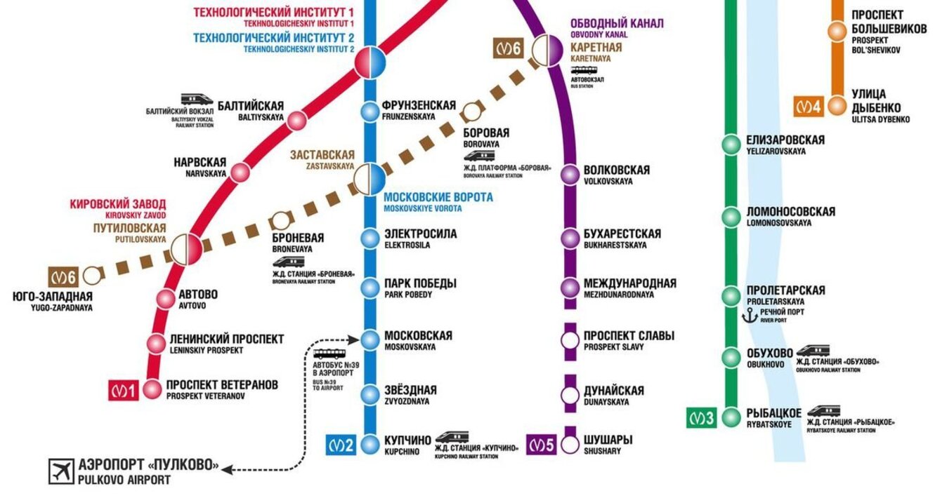 Схема метро с п б