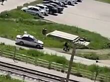 Погоня сотрудников полиции за нарушителем на электроскутере попала на видео