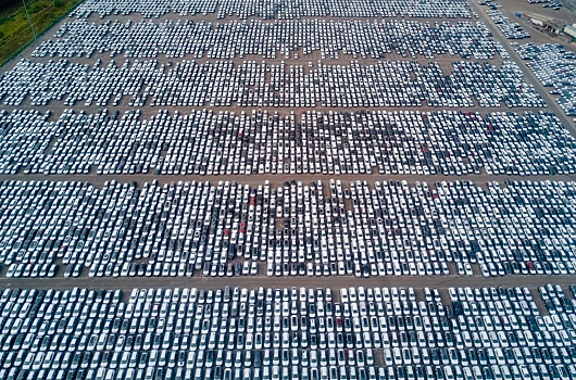 Подмосковные стоянки забиты новыми автомобилями: фотографии