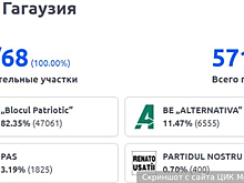 Оппозиционный Патриотический блок в Гагаузии набрал более 82% голосов