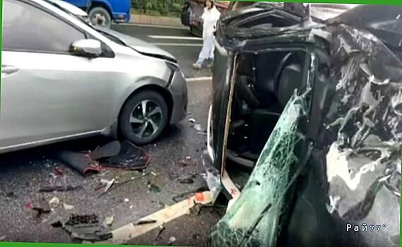 Супербыстрое ДТП попало на видео в КНР
