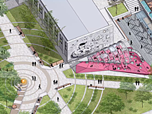 В Омске у ДК "Звёздный" появится светящаяся ракета и скейт-парк