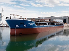 В Астраханской области новый сухогруз «Каспийский берег» отправился на ходовые испытания