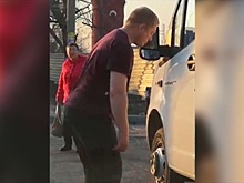 «Загипнотизированный» водитель застыл перед маршруткой и попал на видео