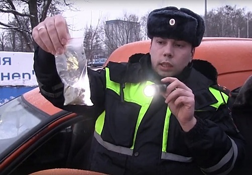 "Откуда пакет? Нашёл!": калининградская ГИБДД задержала водителя с марихуаной и весами