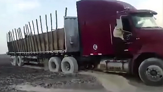 Грузовик испортил 2000-летние рисунки в пустыне