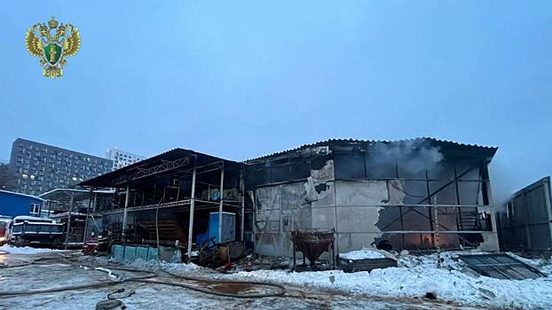 Пожар на складе в Мытищах потушили
