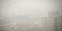 Дым от лесных пожаров Якутии в Челябинске сняли на видео