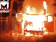 Фургон с пончиками загорелся и взорвался в Калининграде
