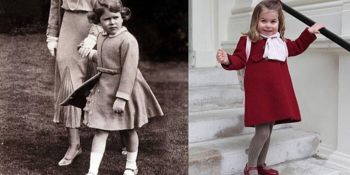 Принцесса Шарлотта – вылитая королева Елизавета II со школьных фотографий