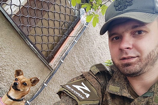 Бездомная собака стала для бойца талисманом на удачу