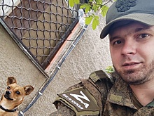 Бездомная собака стала для бойца талисманом на удачу