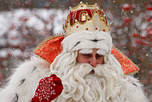 В Казани остановили сани с Дедом Морозом