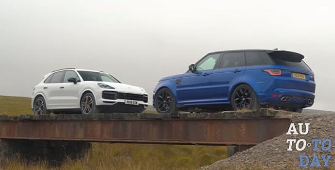 Range Rover Sport SVR против Porsche Cayenne Turbo: кто кого?