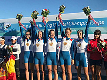 Армейские спортсменки выиграли «золото» чемпионата мира по прибрежной гребле в составе четверки парной с рулевым