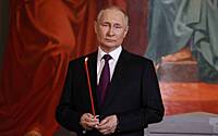 Путин прибыл на пасхальную службу в Москве