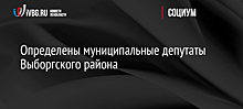 Определены муниципальные депутаты Выборгского района