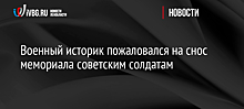 Военный историк пожаловался на снос мемориала советским солдатам