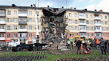 Обрушение дома в Междуреченске попало на видео
