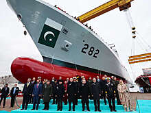 Эрдоган и Шариф в Стамбуле спустили на воду пакистанский корвет турецкой постройки