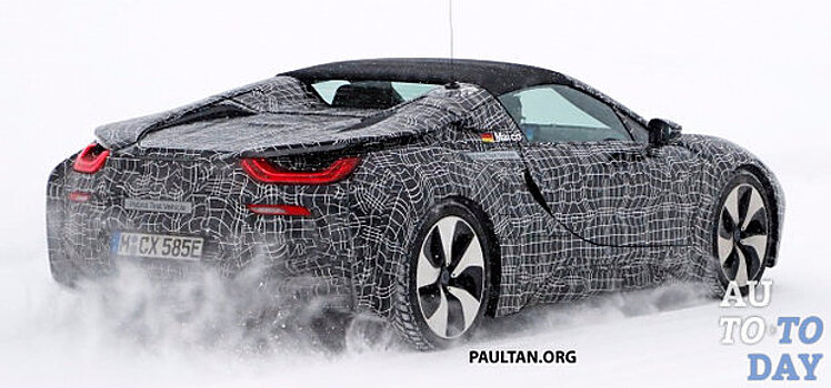 BMW i8 Spyder был замечен на зимних испытаниях