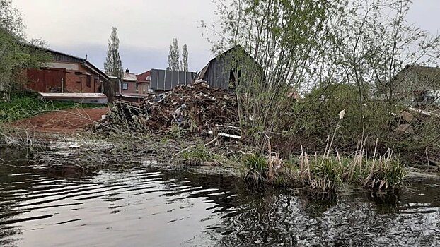          В деревне Богородская неизвестные устроили свалку в прибрежной зоне реки Сандаловка       