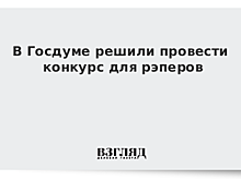 В Госдуме решили провести конкурс для рэперов