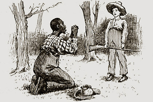 Иллюстрация из книги «Приключения Гекльберри Финна»