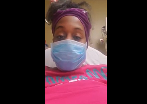 Задыхающаяся медсестра записала видео из больницы