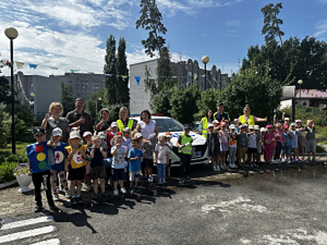 В Липецке полицейские и общественники в игровой форме напомнили дошколятам о важности соблюдения ПДД